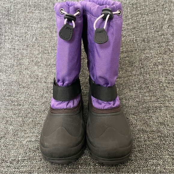 Kamik Rocket Snow Boot Purple Black Waterproof Winter Zylex Liner Girl’s Size 4 - Picture 2 of 9